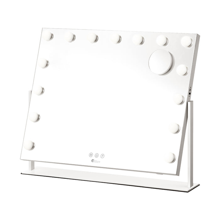 Hollywood Mirrors Makeup Magnifying Mirror Bluetooth With Led Lights