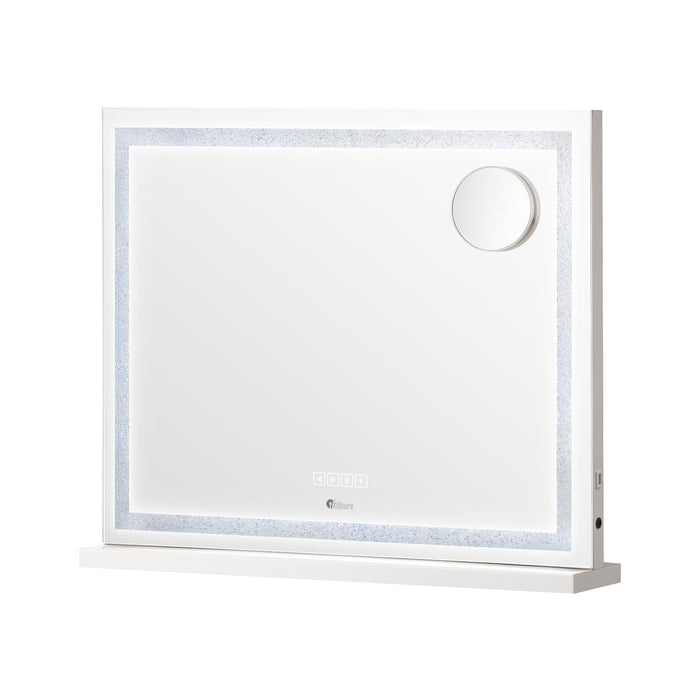 Bluetooth Hollywood Led Makeup Mirror 58X49Cm Crystal Vanity Mirrors