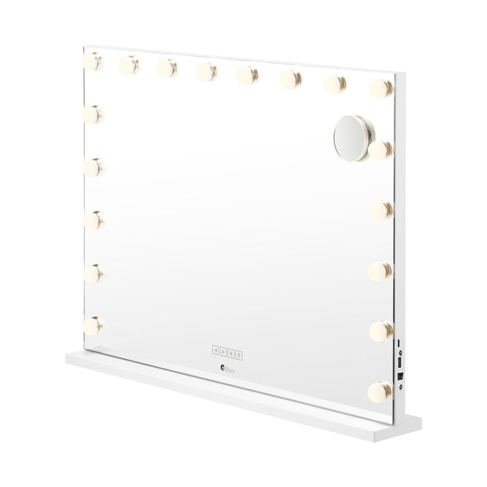 Hollywood Mirrors Makeup Magnifying Mirror Bluetooth With Led Lights