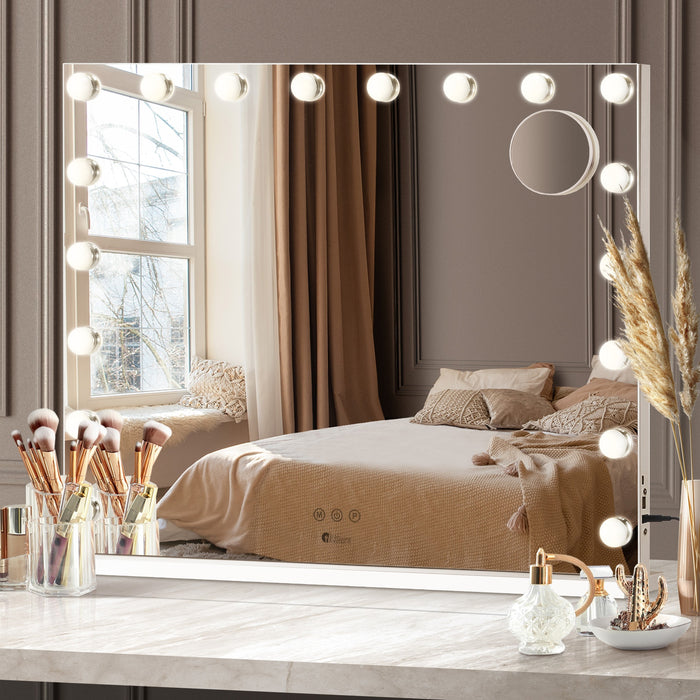 Hollywood Makeup Mirror Magnifying Led 18 Bulbs 80X62Cm Wall Mirrors