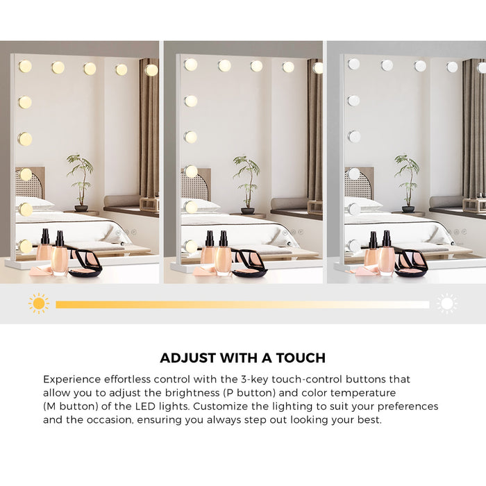 Hollywood Makeup Mirror Magnifying Led 18 Bulbs 80X62Cm Wall Mirrors