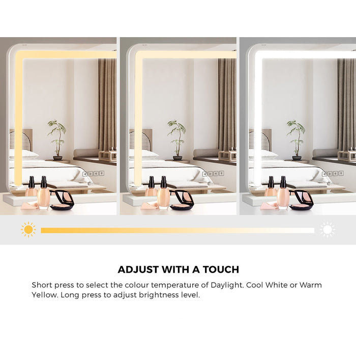 Bluetooth Hollywood Led Makeup Mirror 80X62Cm Vanity Wall Mirrors