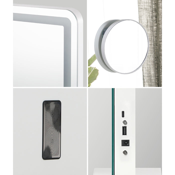 Bluetooth Hollywood Led Makeup Mirror 80X62Cm Vanity Wall Mirrors