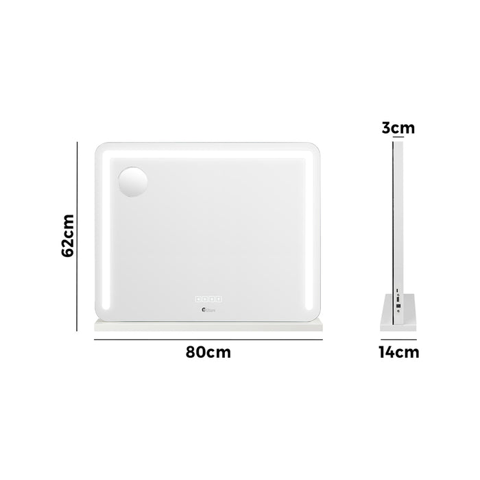 Bluetooth Hollywood Led Makeup Mirror 80X62Cm Vanity Wall Mirrors