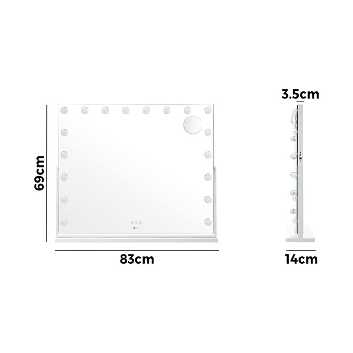 Led Hollywood Mirrors Makeup Rotatable Mirror Magnifying Bluetooth
