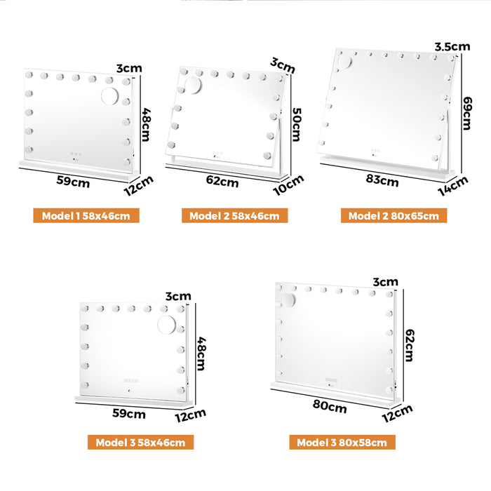 Hollywood Mirrors Makeup Magnifying Mirror Bluetooth With Led Lights