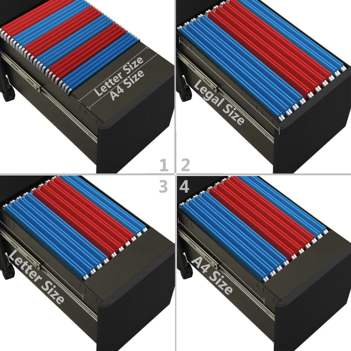 Mobile File Cabinet Anthracite 30x45x59 Cm Steel Ttpknp