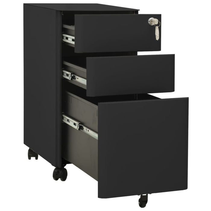 Mobile File Cabinet Anthracite 30x45x59 Cm Steel Ttpknp