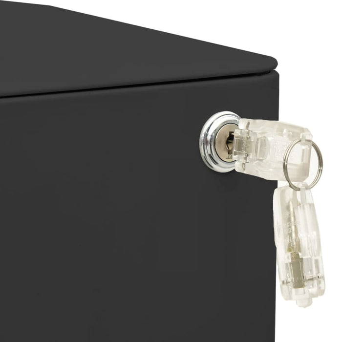 Mobile File Cabinet Anthracite 30x45x59 Cm Steel Ttpknp