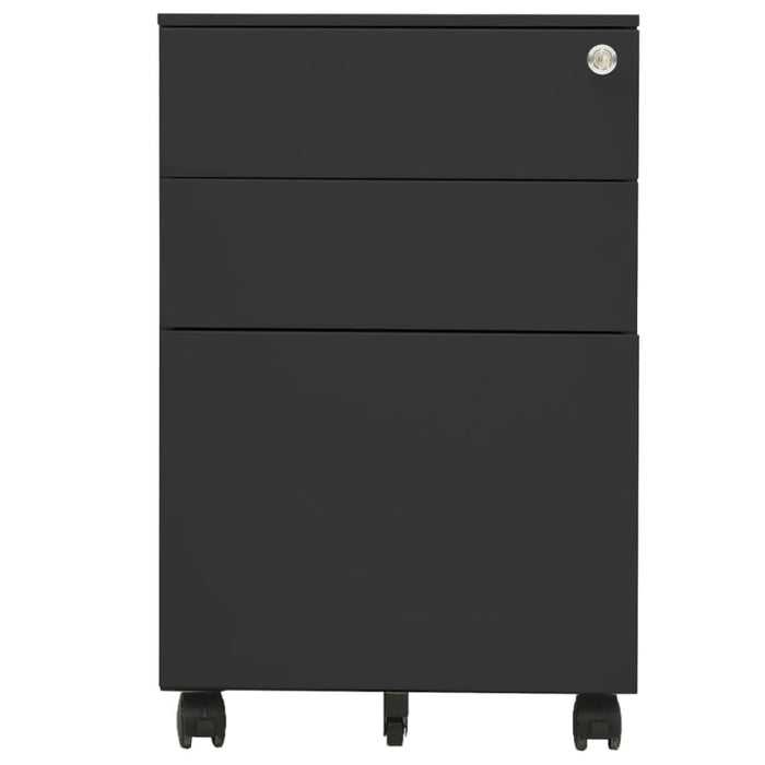 Mobile File Cabinet Anthracite 39x45x60 Cm Steel Ttpkno