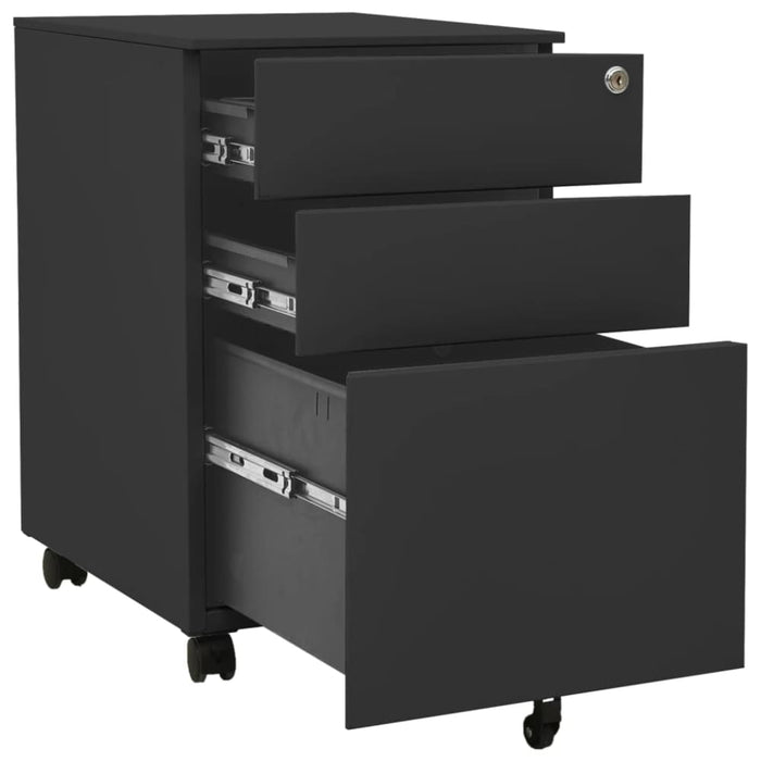 Mobile File Cabinet Anthracite 39x45x60 Cm Steel Ttpkno