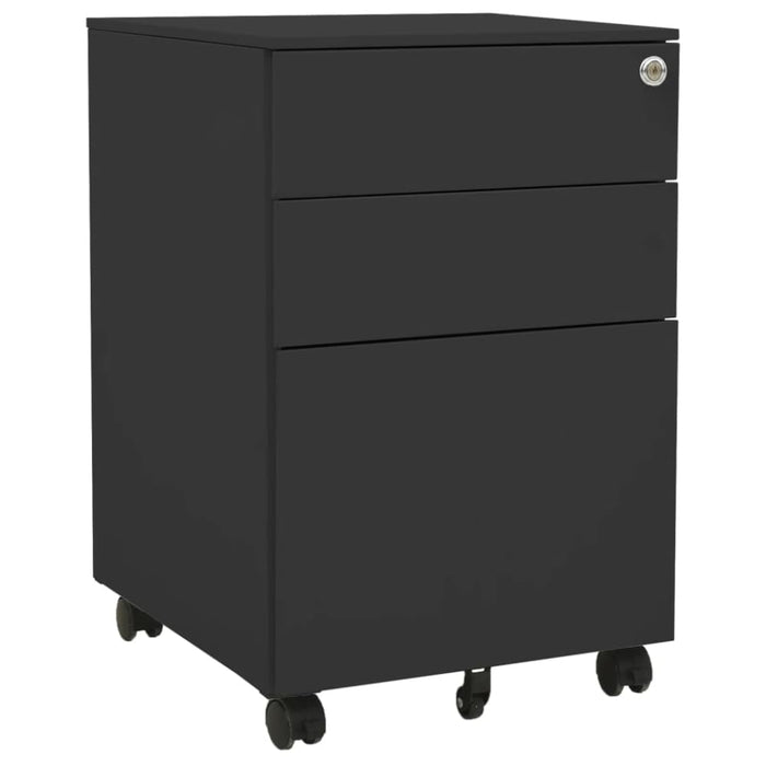 Mobile File Cabinet Anthracite 39x45x60 Cm Steel Ttpkno