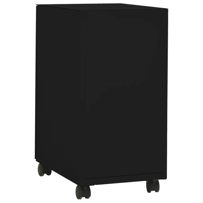 Mobile File Cabinet Black 30x45x59 Cm Steel Ttpkna