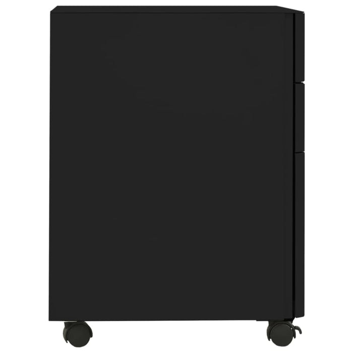 Mobile File Cabinet Black 30x45x59 Cm Steel Ttpkna