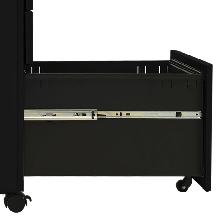 Mobile File Cabinet Black 30x45x59 Cm Steel Ttpkna