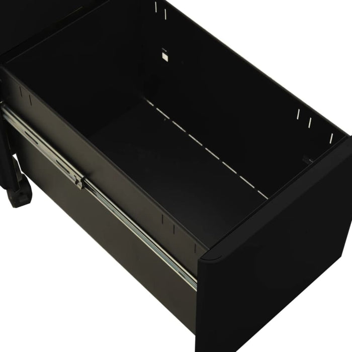 Mobile File Cabinet Black 30x45x59 Cm Steel Ttpkna