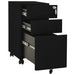Mobile File Cabinet Black 30x45x59 Cm Steel Ttpkna