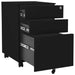 Mobile File Cabinet Black 39x45x60 Cm Steel Ttpknb