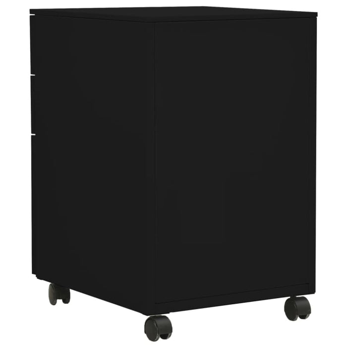 Mobile File Cabinet Black 39x45x60 Cm Steel Ttpknb