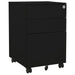 Mobile File Cabinet Black 39x45x60 Cm Steel Ttpknb