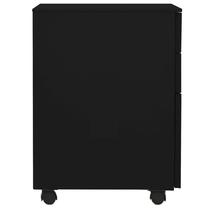 Mobile File Cabinet Black 39x45x60 Cm Steel Ttpknb