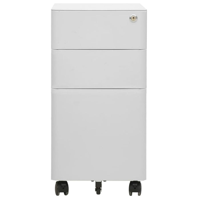 Mobile File Cabinet Light Grey 30x45x59 Cm Steel Ttpknt