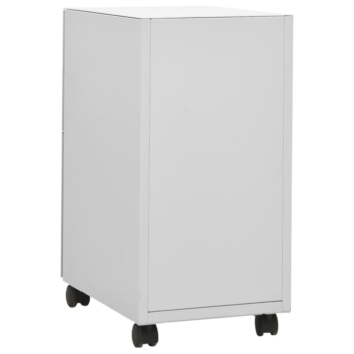 Mobile File Cabinet Light Grey 30x45x59 Cm Steel Ttpknt