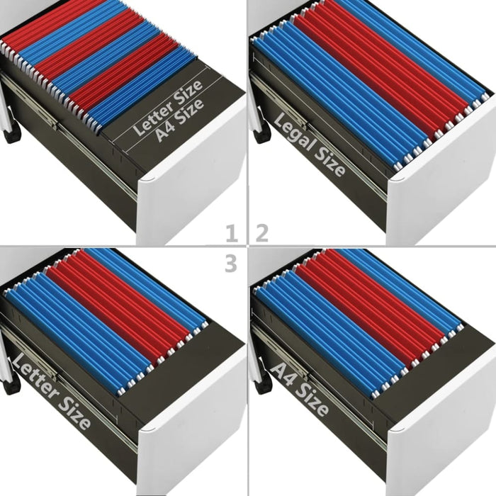 Mobile File Cabinet Light Grey 30x45x59 Cm Steel Ttpknt