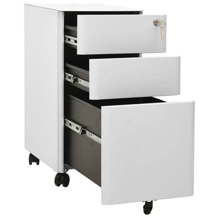 Mobile File Cabinet Light Grey 30x45x59 Cm Steel Ttpknt