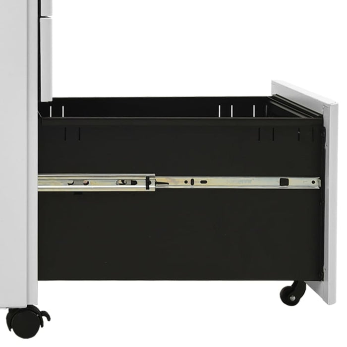 Mobile File Cabinet Light Grey 30x45x59 Cm Steel Ttpknt