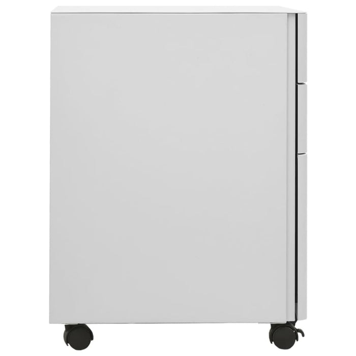 Mobile File Cabinet Light Grey 30x45x59 Cm Steel Ttpknt