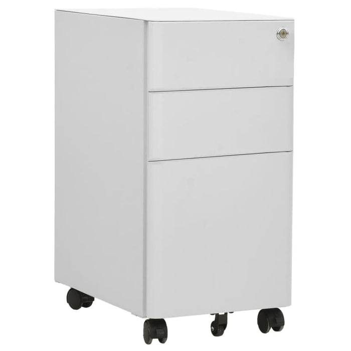 Mobile File Cabinet Light Grey 30x45x59 Cm Steel Ttpknt