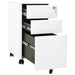 Mobile File Cabinet White 30x45x59 Cm Steel Ttpknx