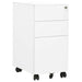 Mobile File Cabinet White 30x45x59 Cm Steel Ttpknx