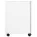 Mobile File Cabinet White 30x45x59 Cm Steel Ttpknx