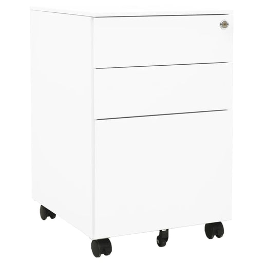 Mobile File Cabinet White 39x45x60 Cm Steel Ttpkin