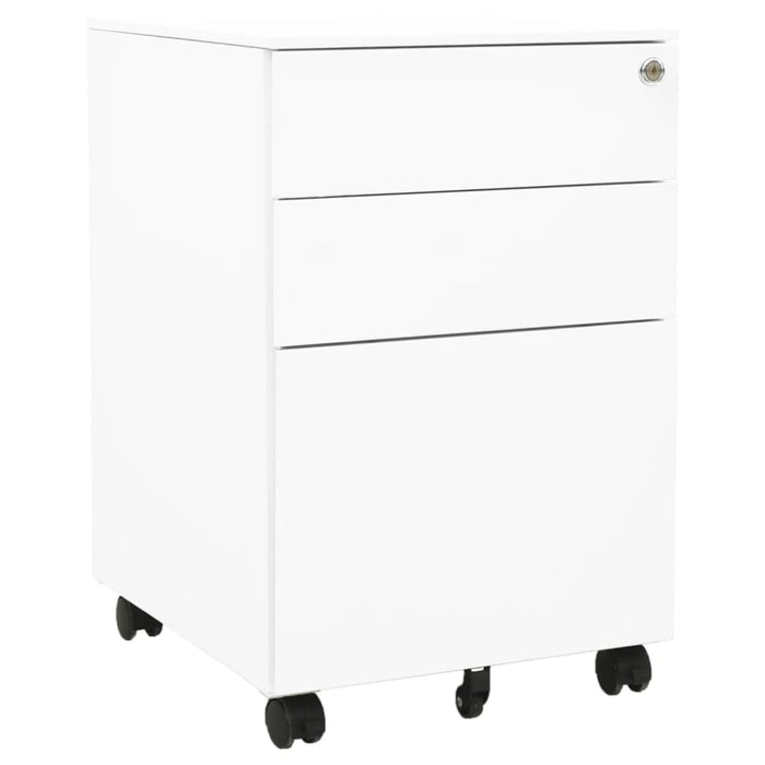 Mobile File Cabinet White 39x45x60 Cm Steel Ttpkin