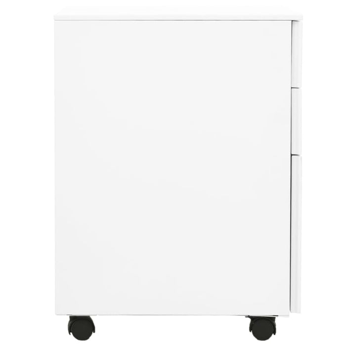 Mobile File Cabinet White 39x45x60 Cm Steel Ttpkin