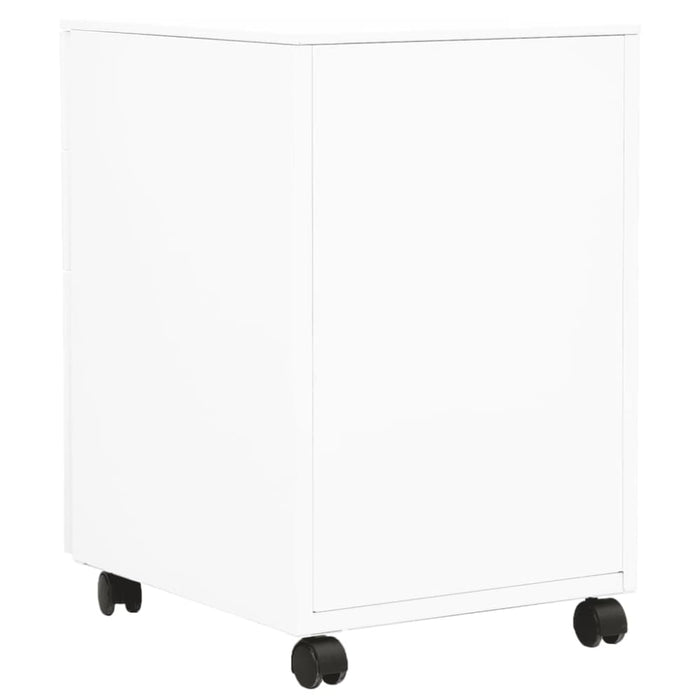 Mobile File Cabinet White 39x45x60 Cm Steel Ttpkin