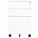 Mobile File Cabinet White 39x45x60 Cm Steel Ttpkin