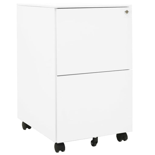 Mobile File Cabinet White 39x45x67 Cm Steel Ttpkia