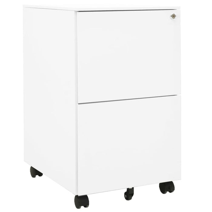 Mobile File Cabinet White 39x45x67 Cm Steel Ttpkia