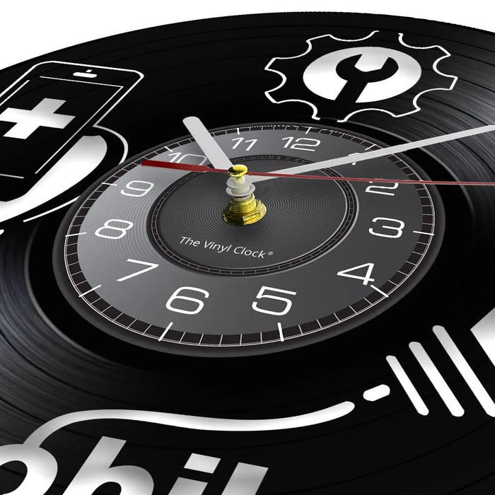 Mobile Tech Repair Shop Vinyl Wall Clock