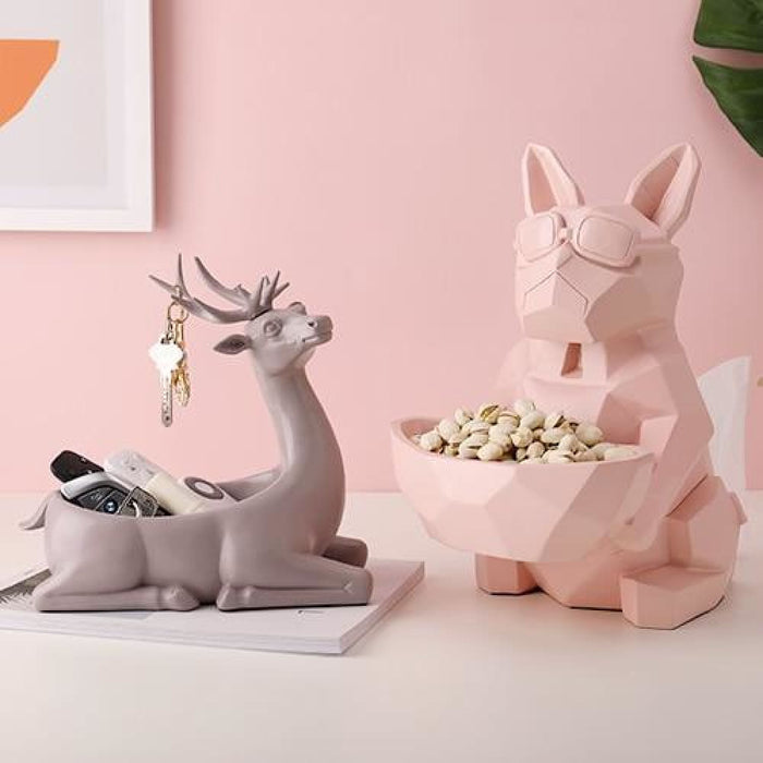 Modern Animals Figurine Vase Tissue Holder for Living Room