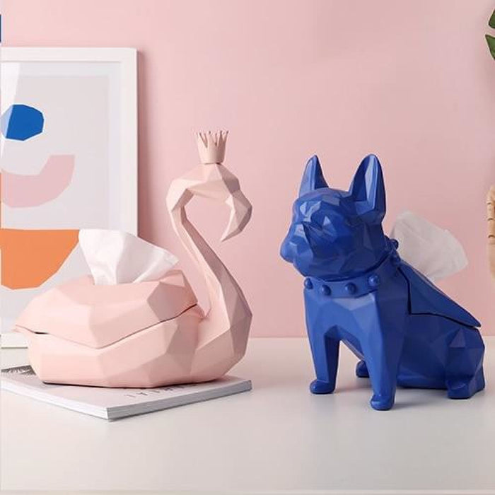 Modern Animals Figurine Vase Tissue Holder for Living Room