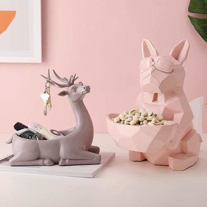 Modern Animals Figurine Vase Tissue Holder for Living Room