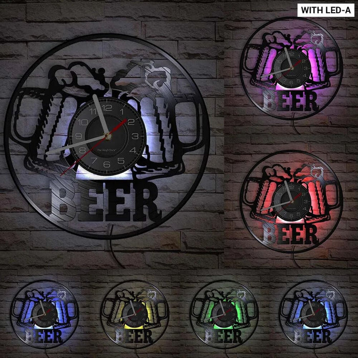 Modern Beer Bar Wall Clock