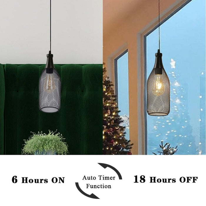 Modern Cordless Wine Bottle Hanging Lamp for Home Decor