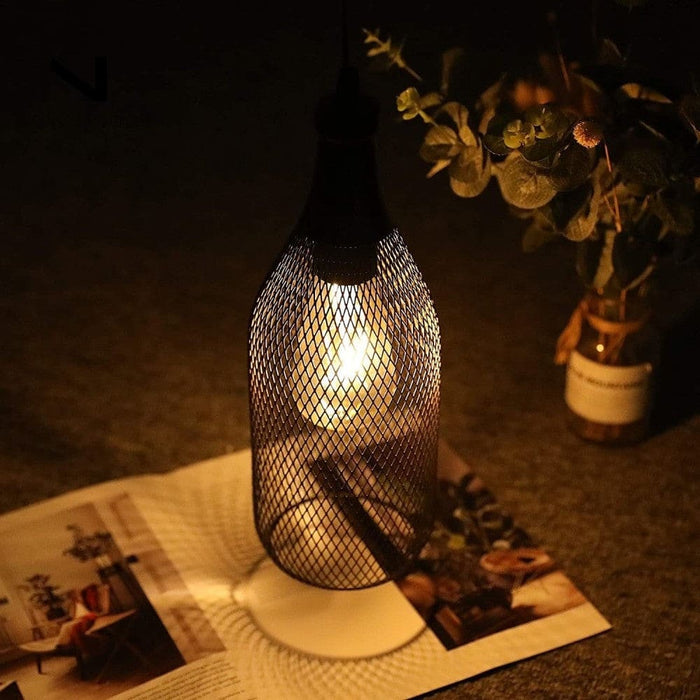 Modern Cordless Wine Bottle Hanging Lamp for Home Decor