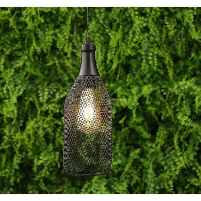 Modern Cordless Wine Bottle Hanging Lamp for Home Decor